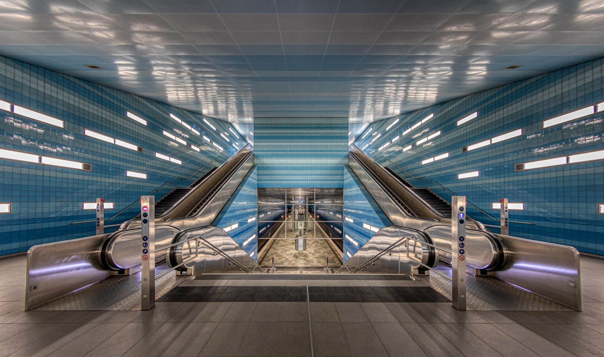 Überseequartier - Subway Station, Hamburg, Germany