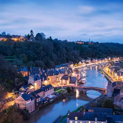 View from the bridge at Dinan, France