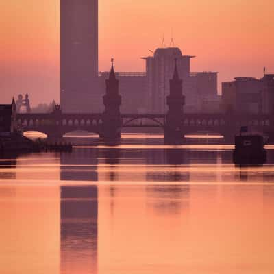 View of Oberbaum Bridge, Berlin, Germany