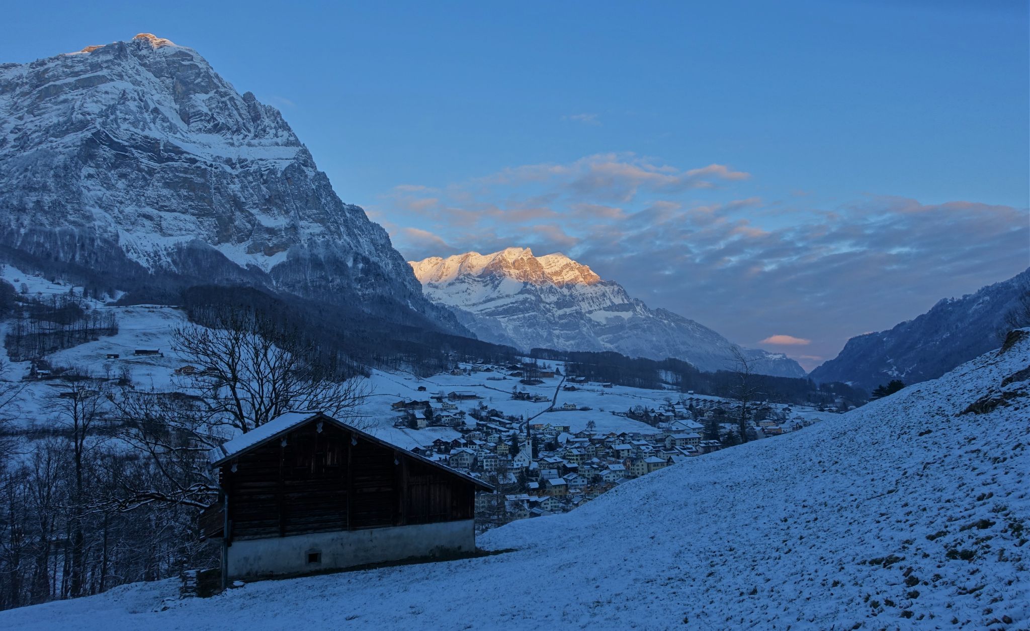 View on Mitlödi/GL, Switzerland