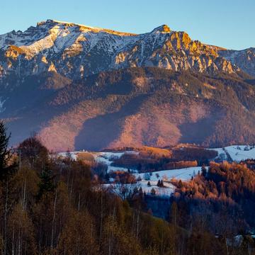 View over majestic Bucegi mountains, Romania