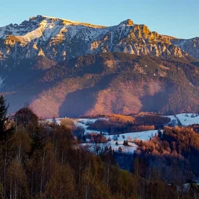 View over majestic Bucegi mountains, Romania