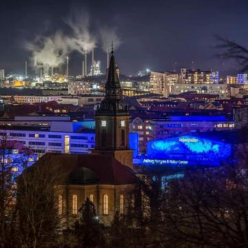 Aalborg city by night, Denmark