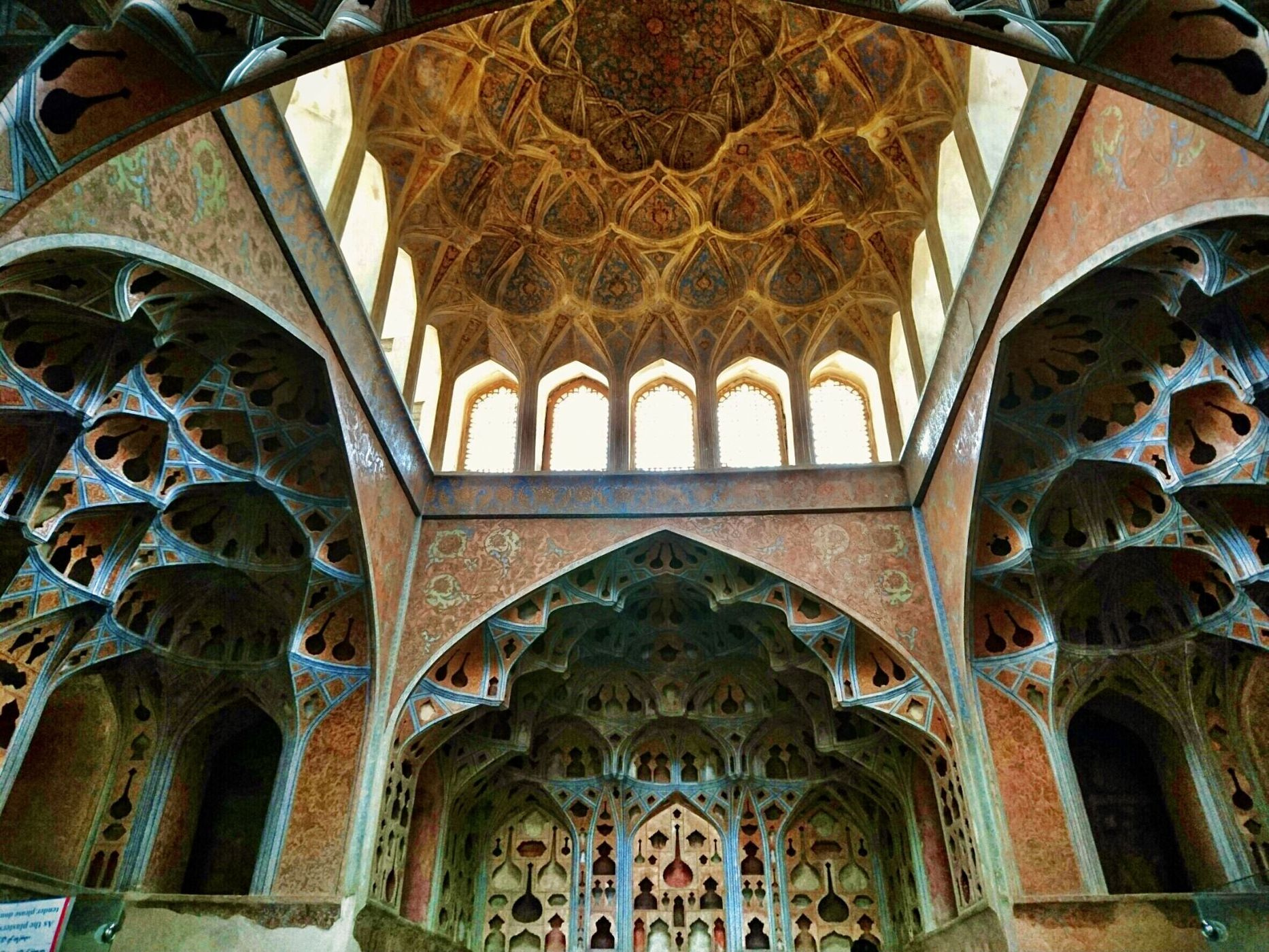 Inside of the Aali Qapu Palace, Isfahan, Iran