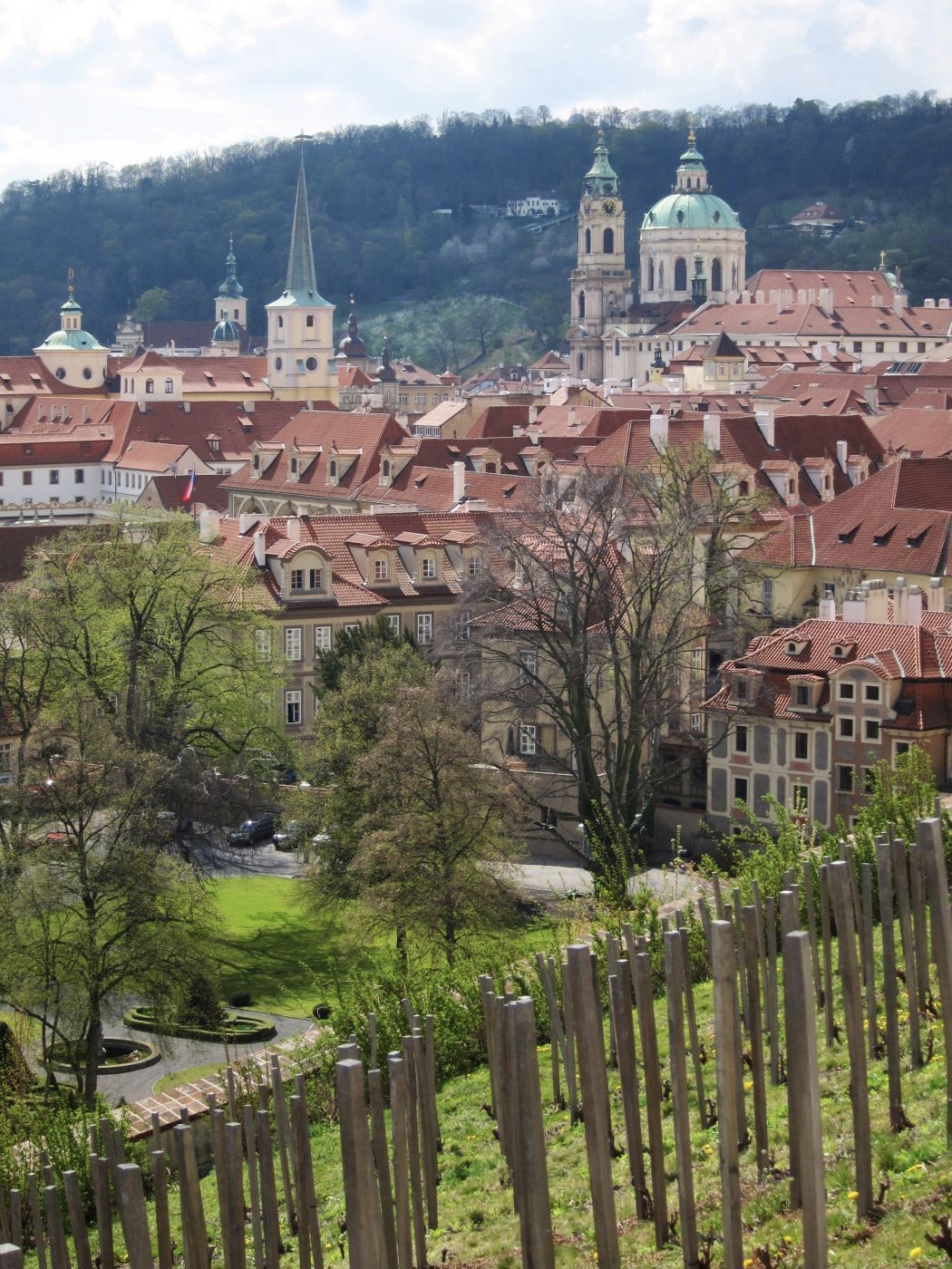 Above the Palace Gardens below Prague Castle, Czech Republic