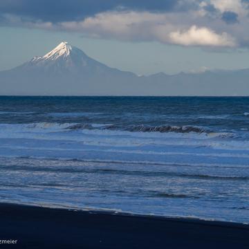 Black beach at Awakino, New Zealand