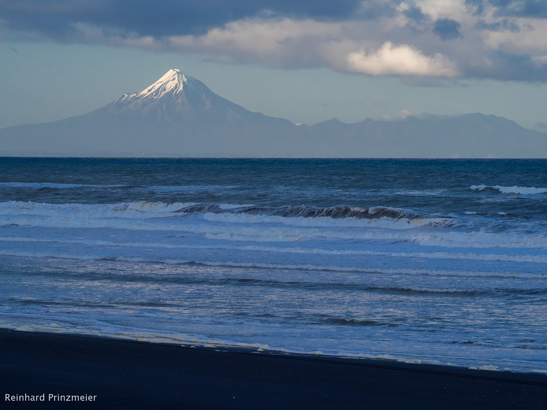 Black beach at Awakino, New Zealand