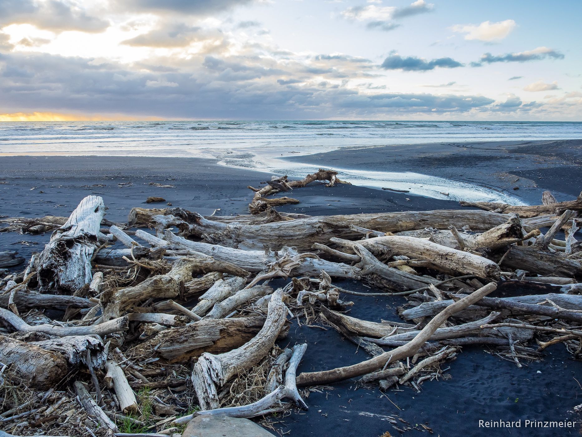 Black beach at Awakino, New Zealand