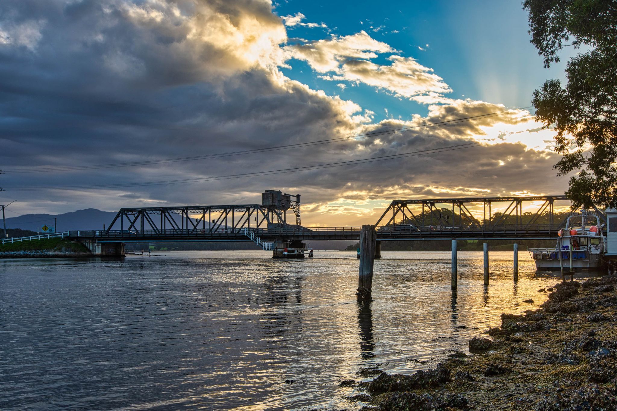 Bridge at sunset Narooma South Coast NSW, Australia