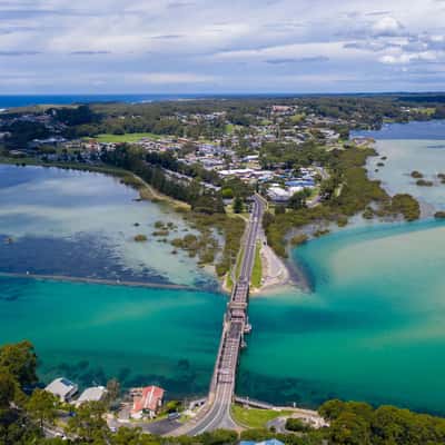 Bridge entering Narooma South Coast New South Wales, Australia