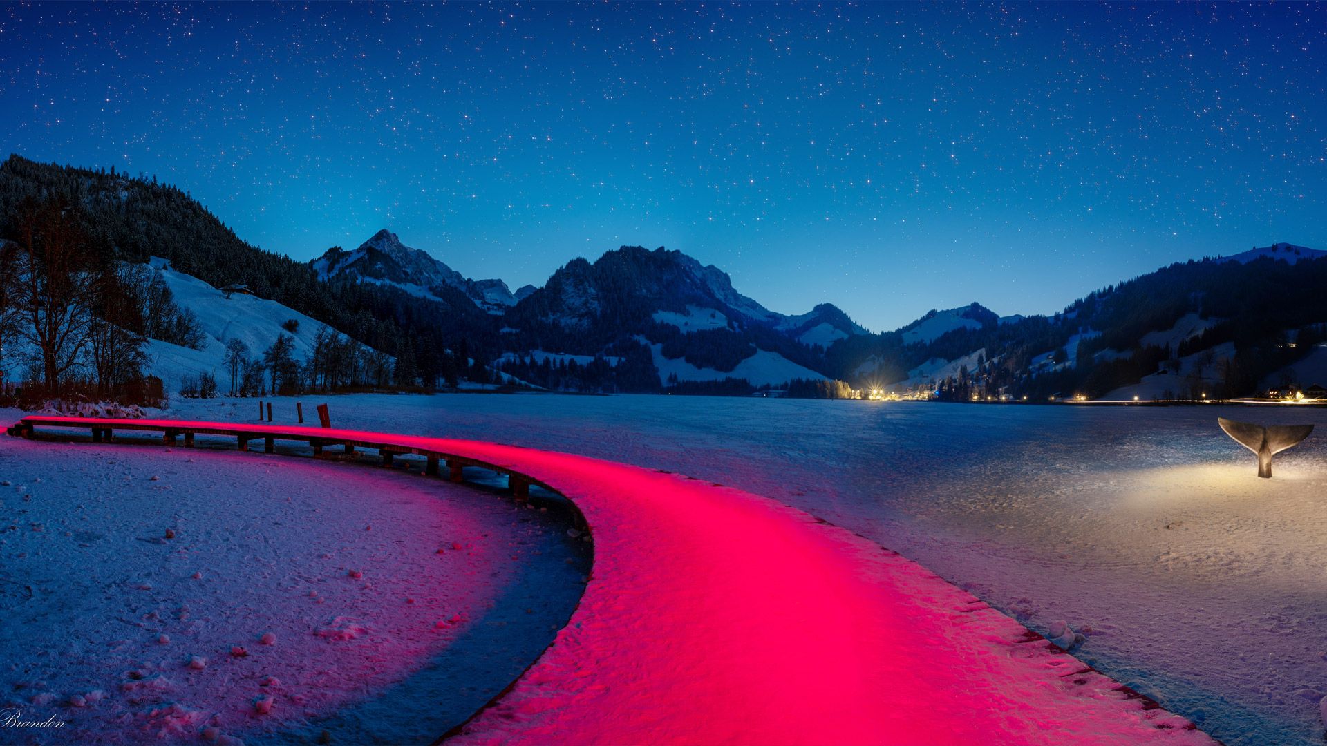 Bridge in Schwarzsee, Switzerland