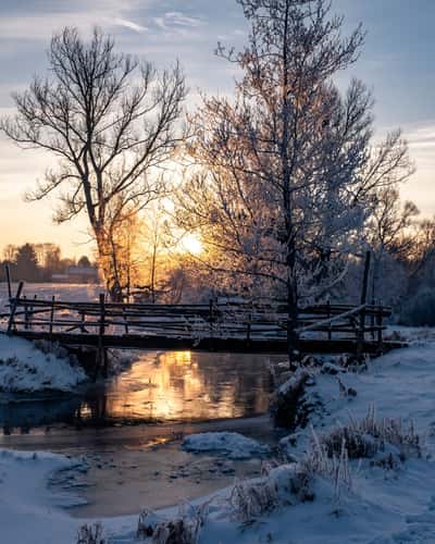 Bridge over Jeziorka River