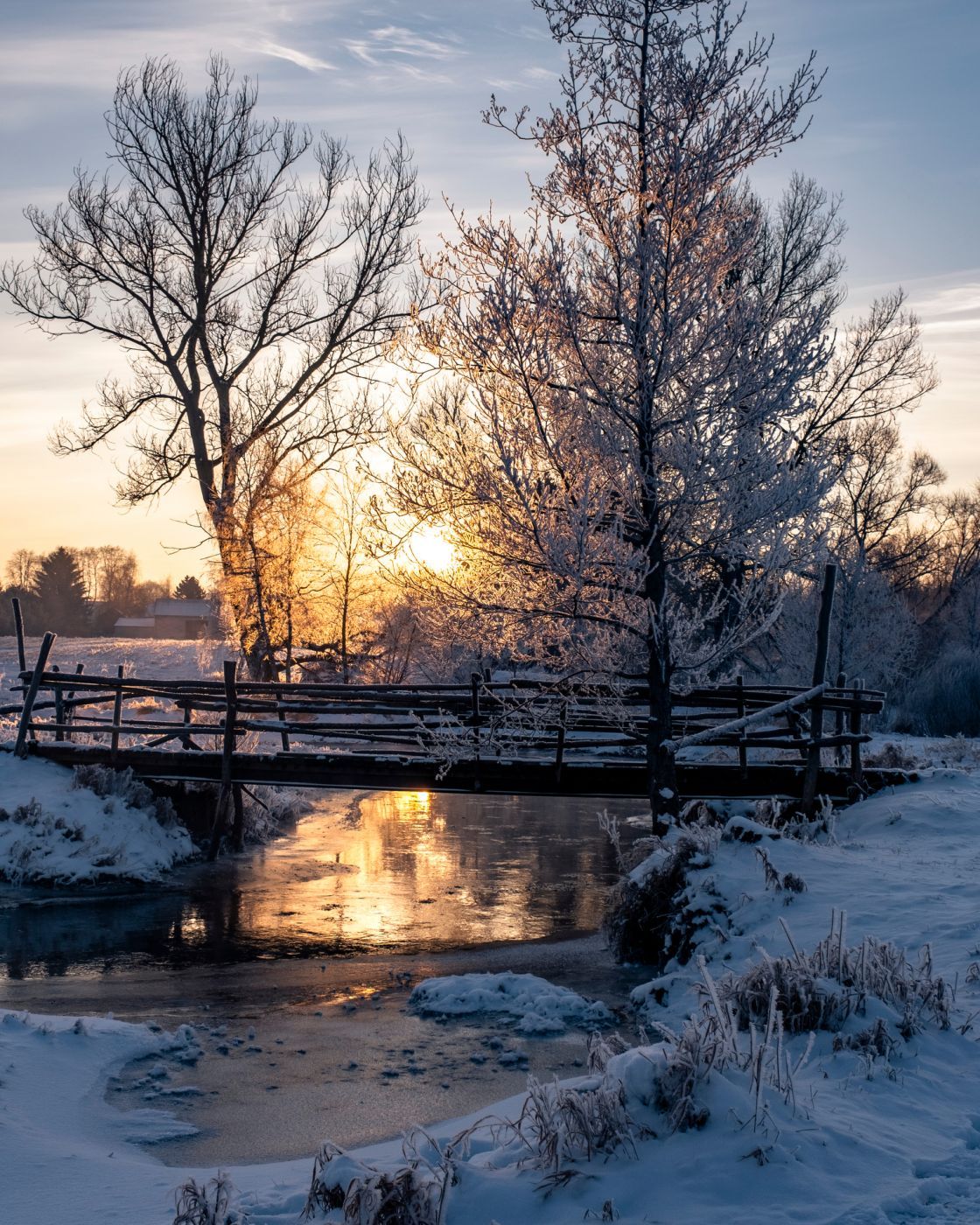 Bridge over Jeziorka River, Poland