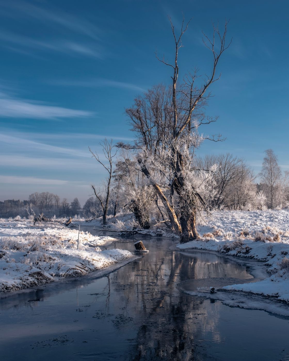 Bridge over Jeziorka River, Poland