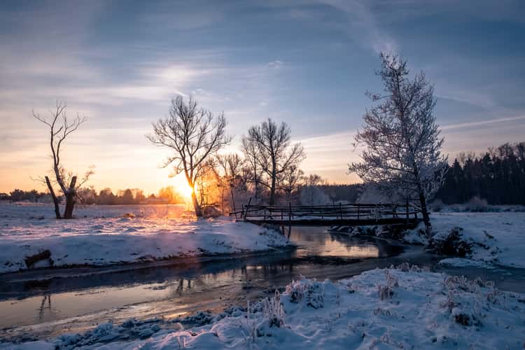 Bridge over Jeziorka River