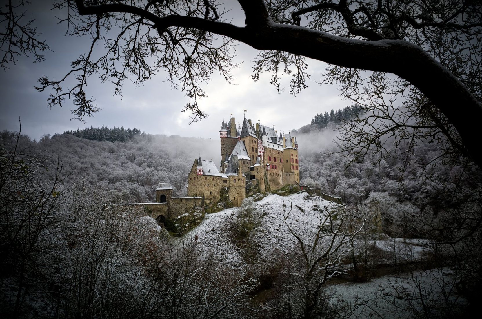 Eltz Castle from the side, Germany