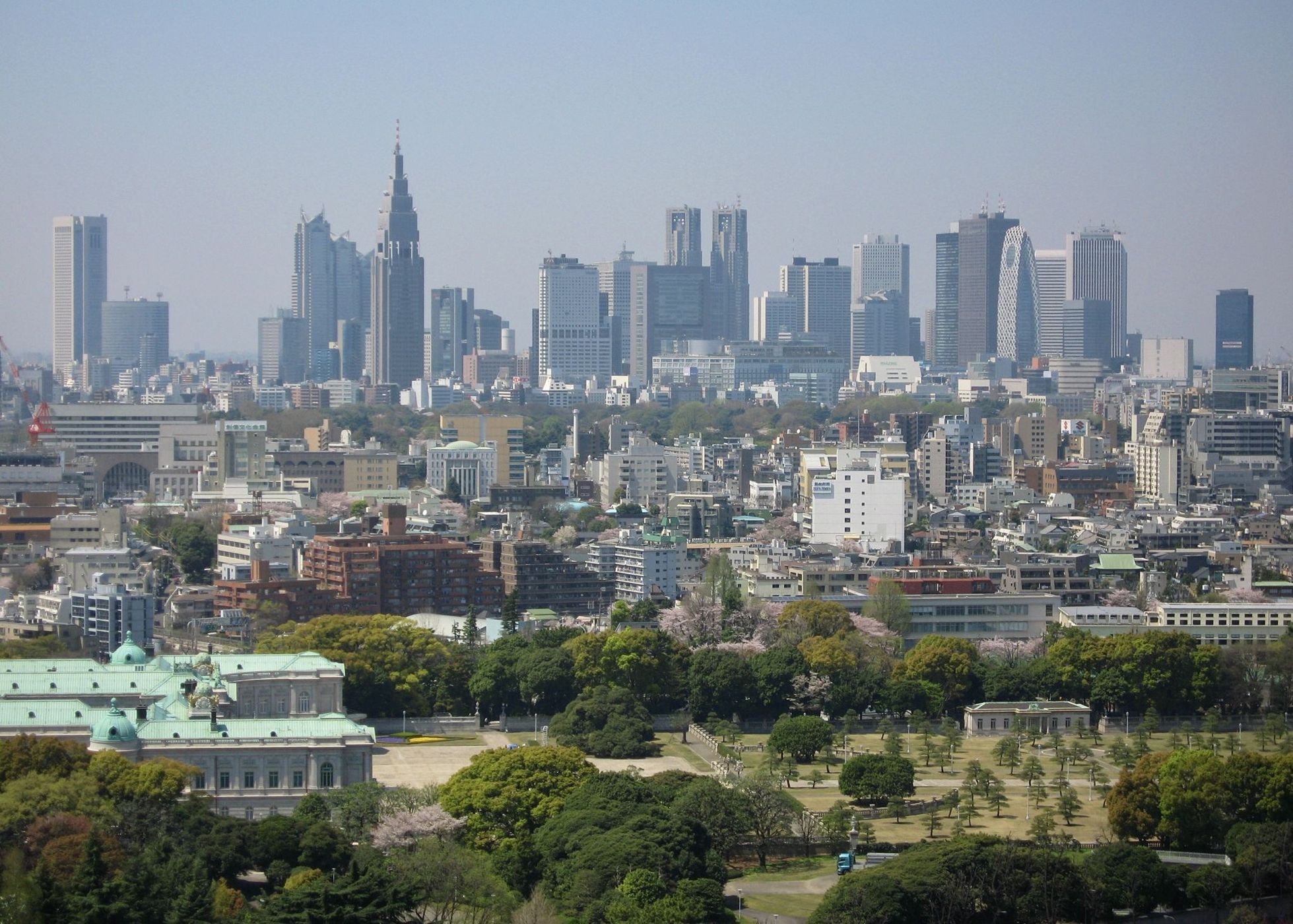 Distant View of Shinjuku (from Hotel New Otani), Japan