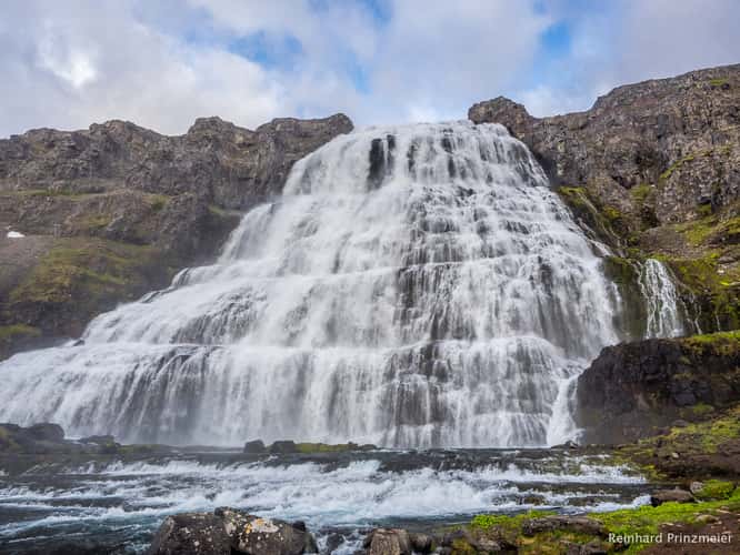Close-up of Dynjandi Waterfall