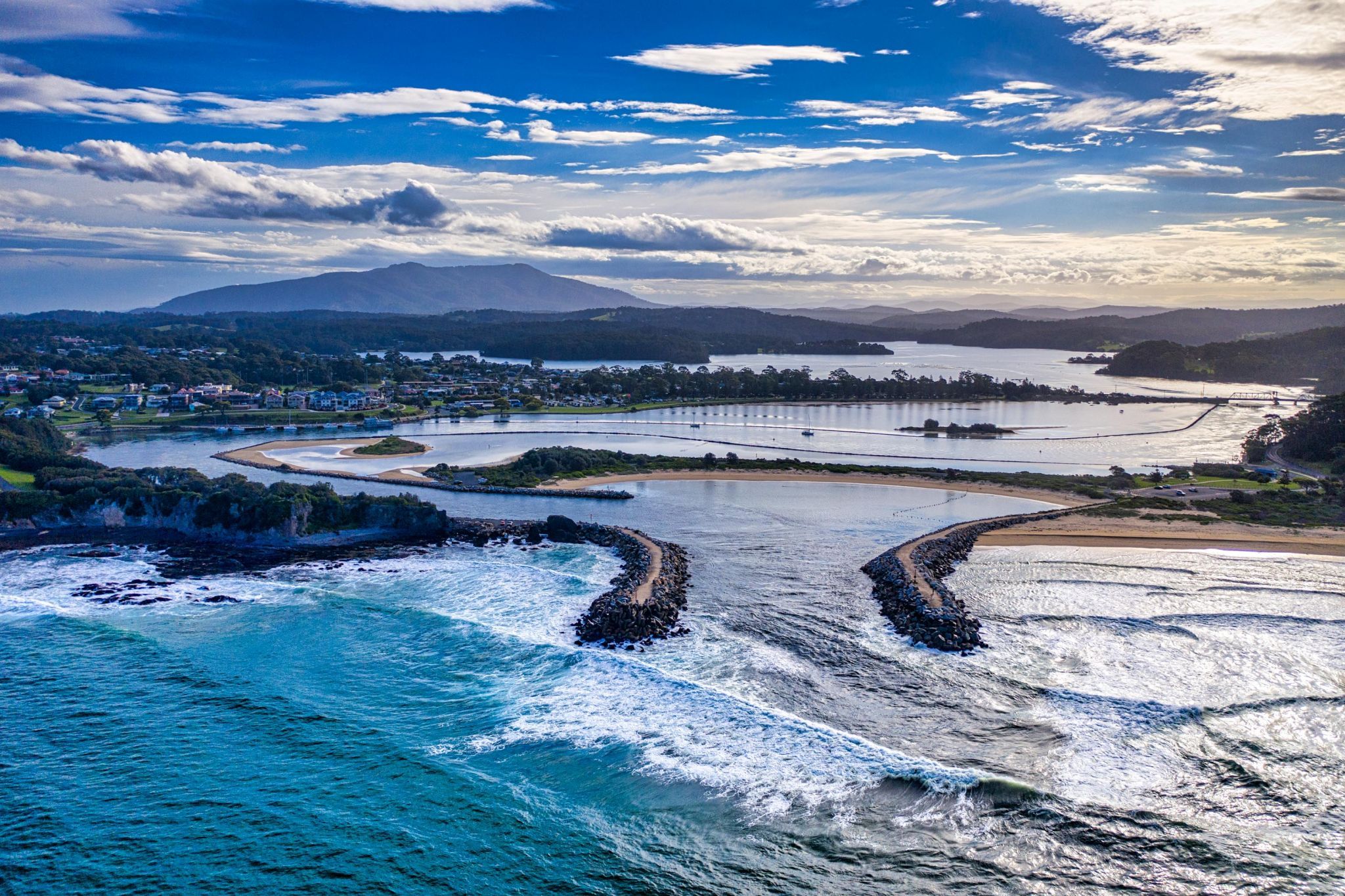 Entrance to the breakwater Narooma South Coast NSW, Australia