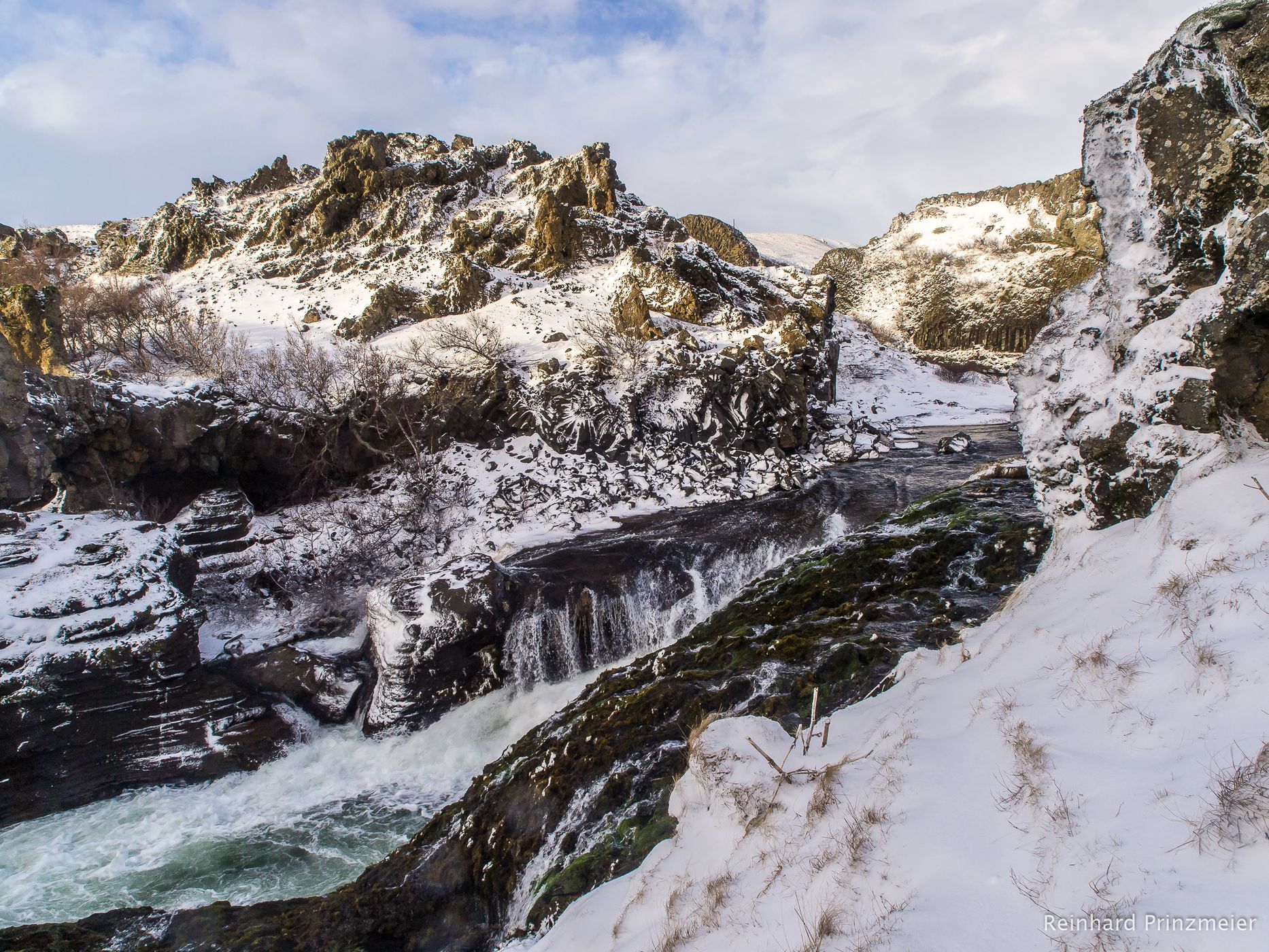 Gjain valley and waterfalls, Iceland