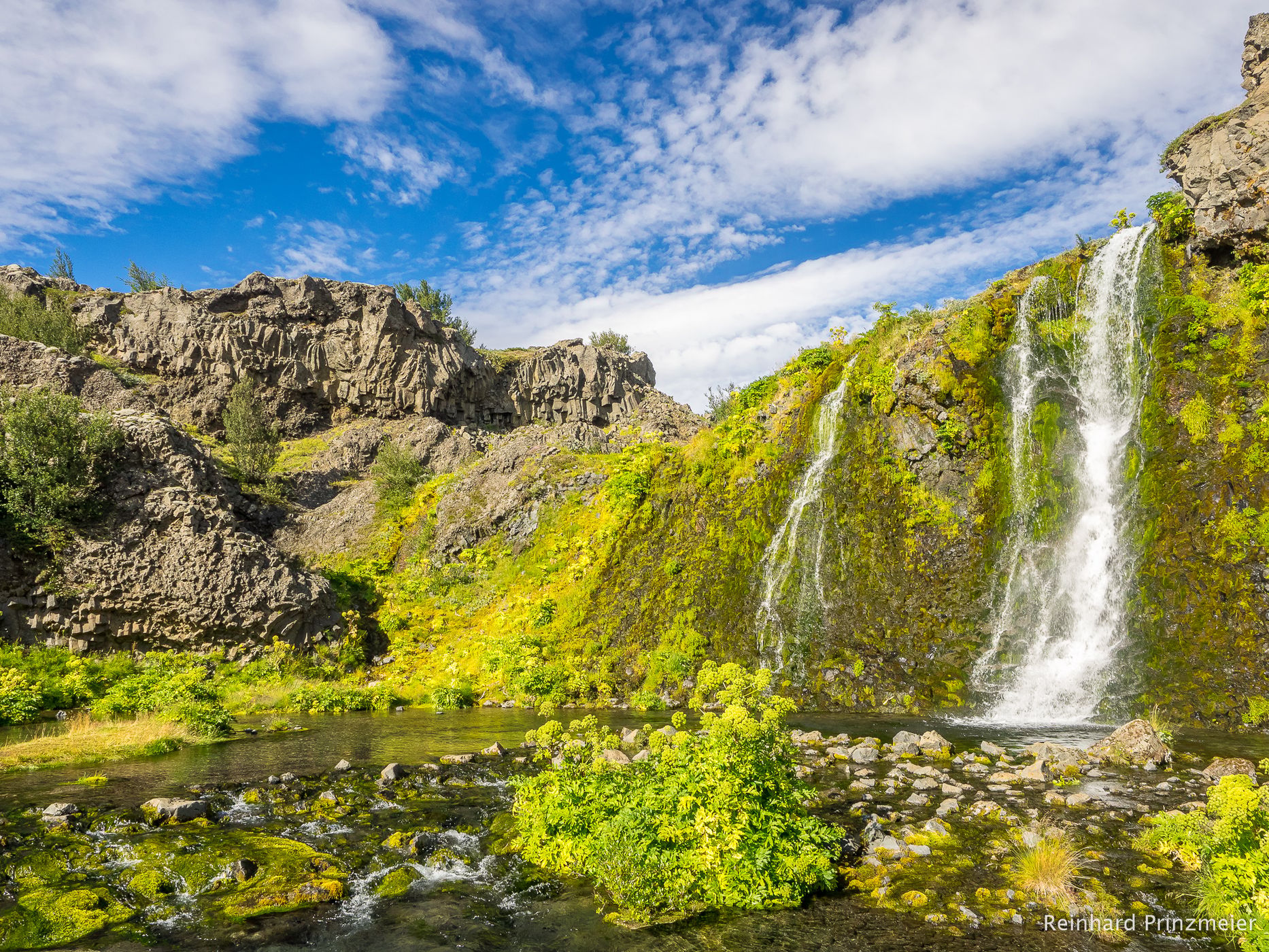 Gjain valley and waterfalls, Iceland
