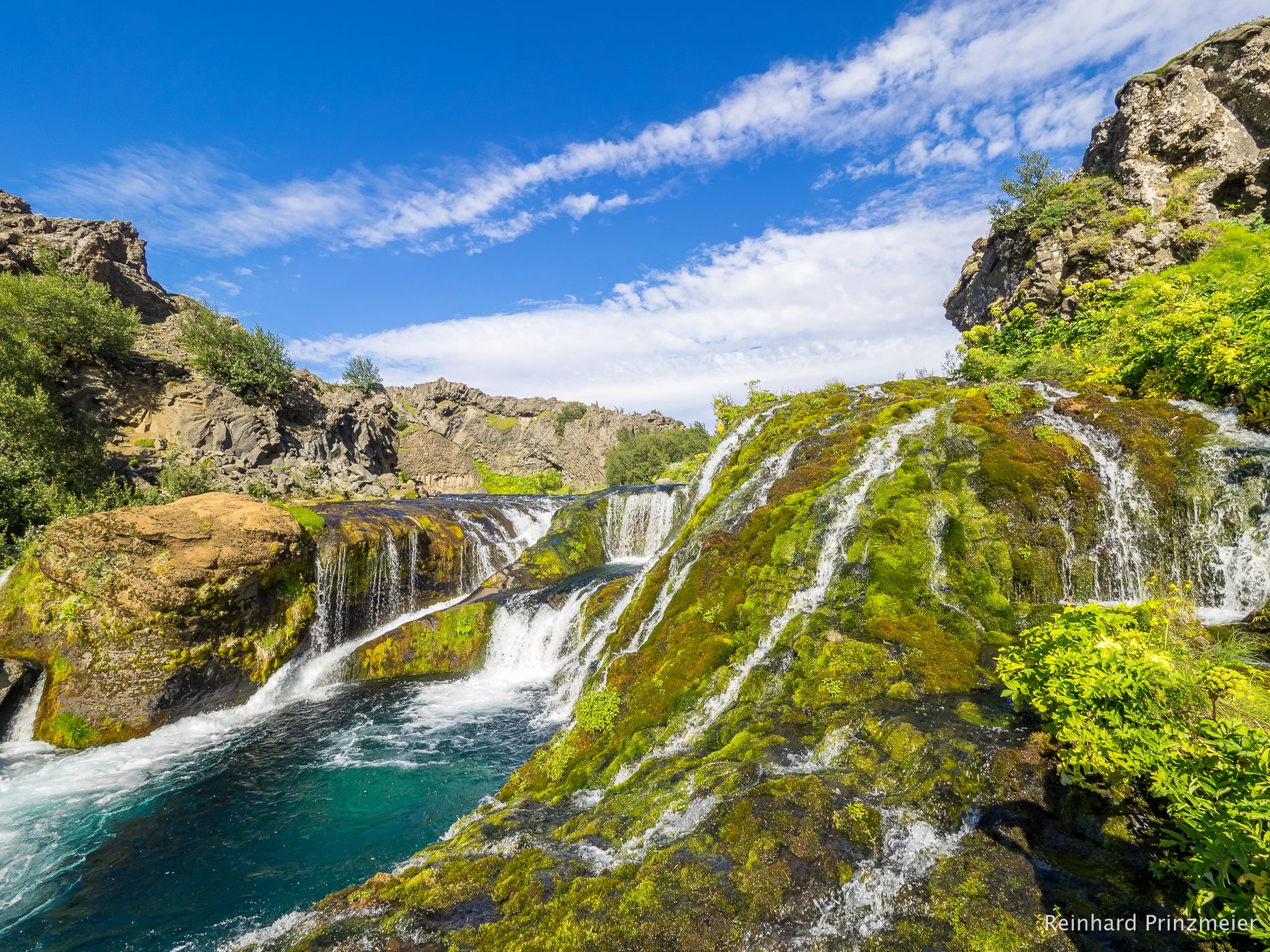Gjain valley and waterfalls, Iceland