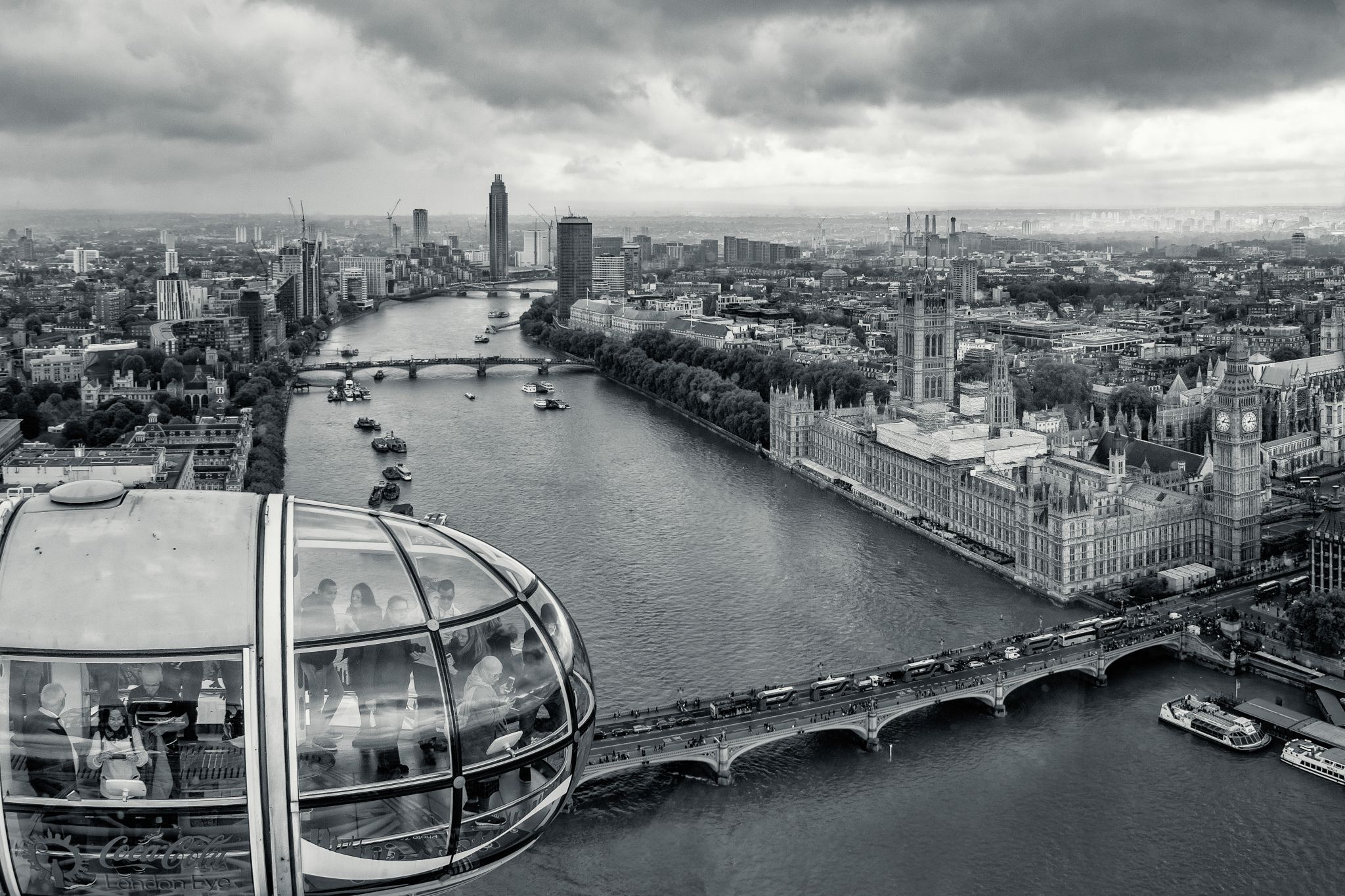 View from London Eye Cabin, United Kingdom