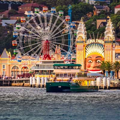 Luna Park & Ferry Sydney Harbour, Sydney, Australia