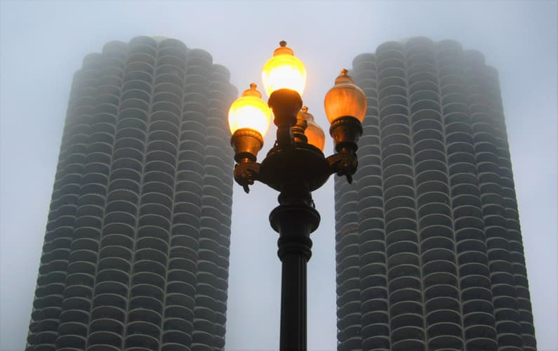 Marina City from N. State St.