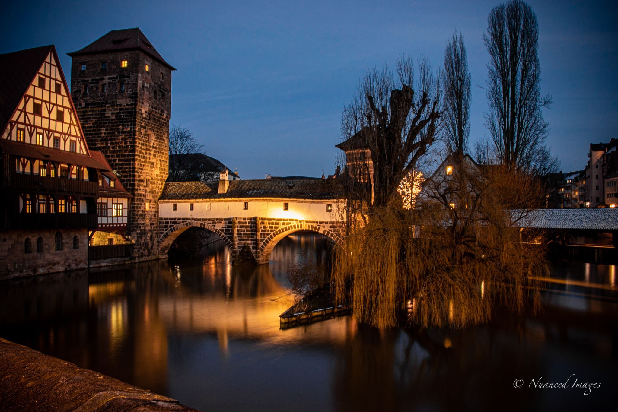 Old town and Henkersbrücke, Nuremberg, Germany