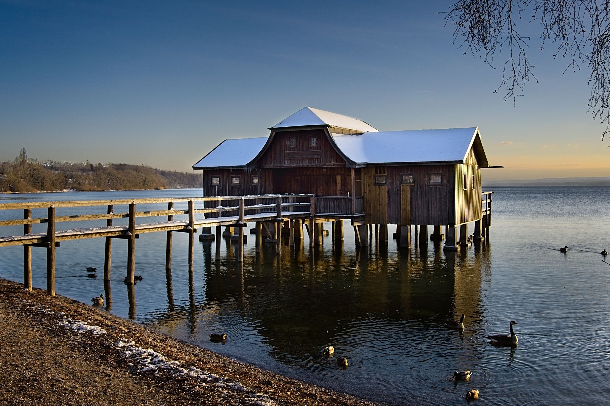 Old fisher hut in Stegen, Germany