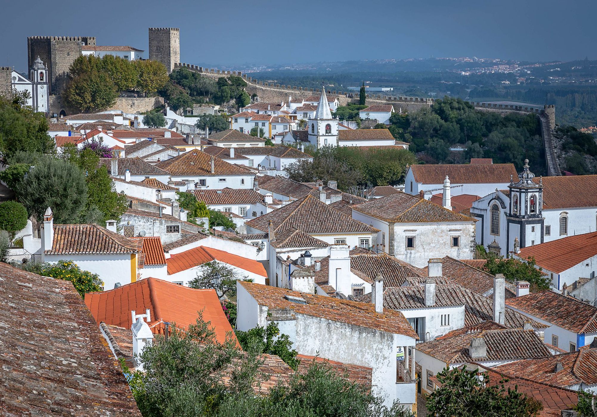 On the Walls of Obidos, Portugal