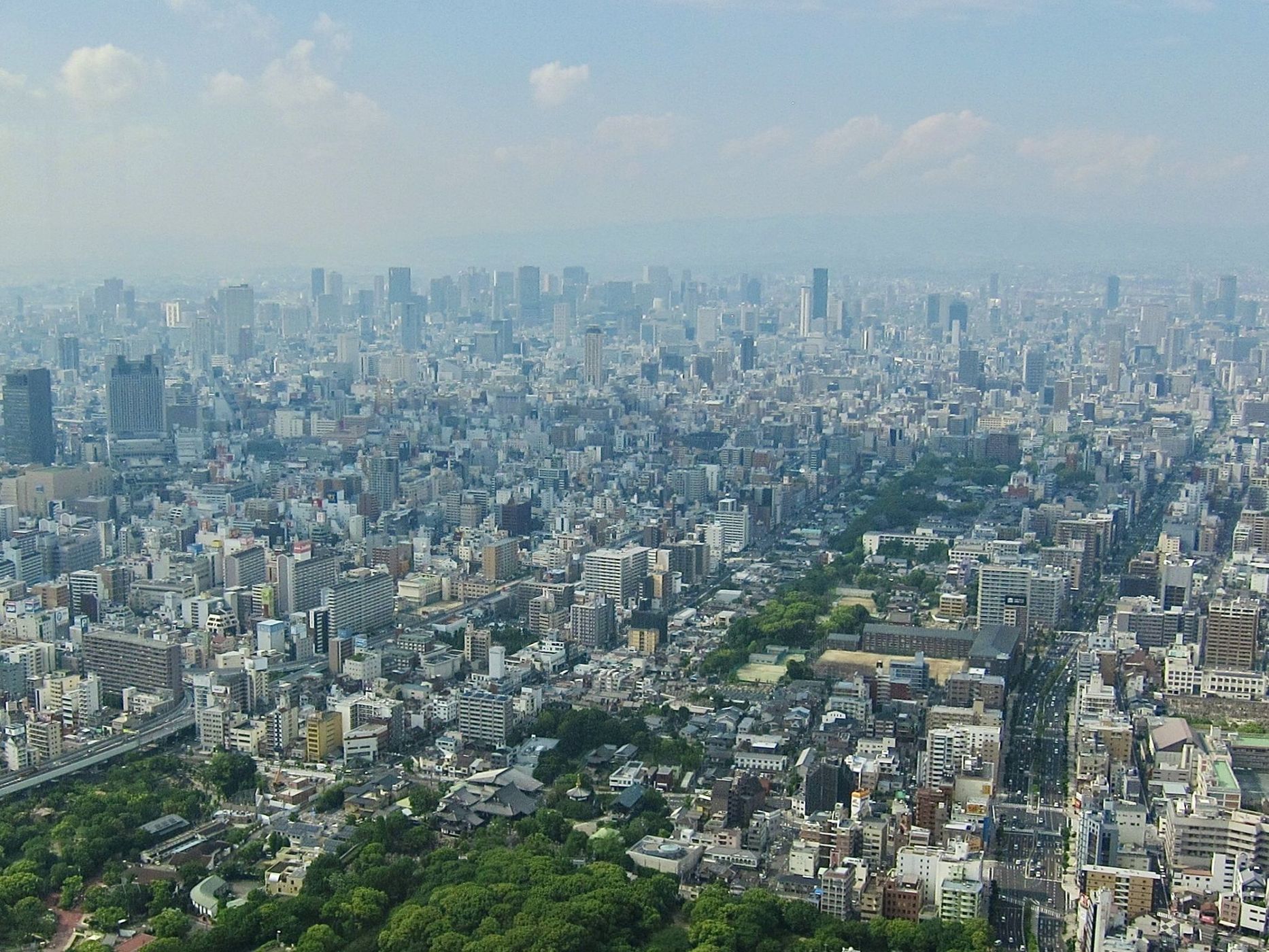 Osaka Skyline from Abeno Harukas, Japan