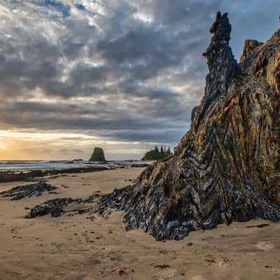 Patterned Rock Sunrise Glasshouse Rocks Narooma, Australia