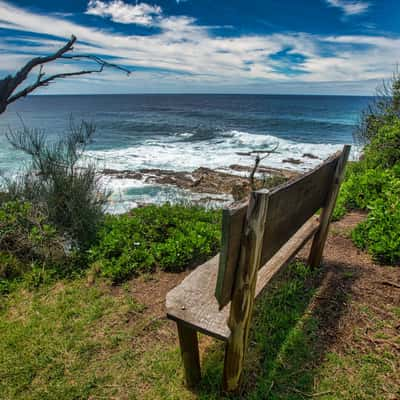 Seat at the beach Patato Point South Coast NSW, Australia