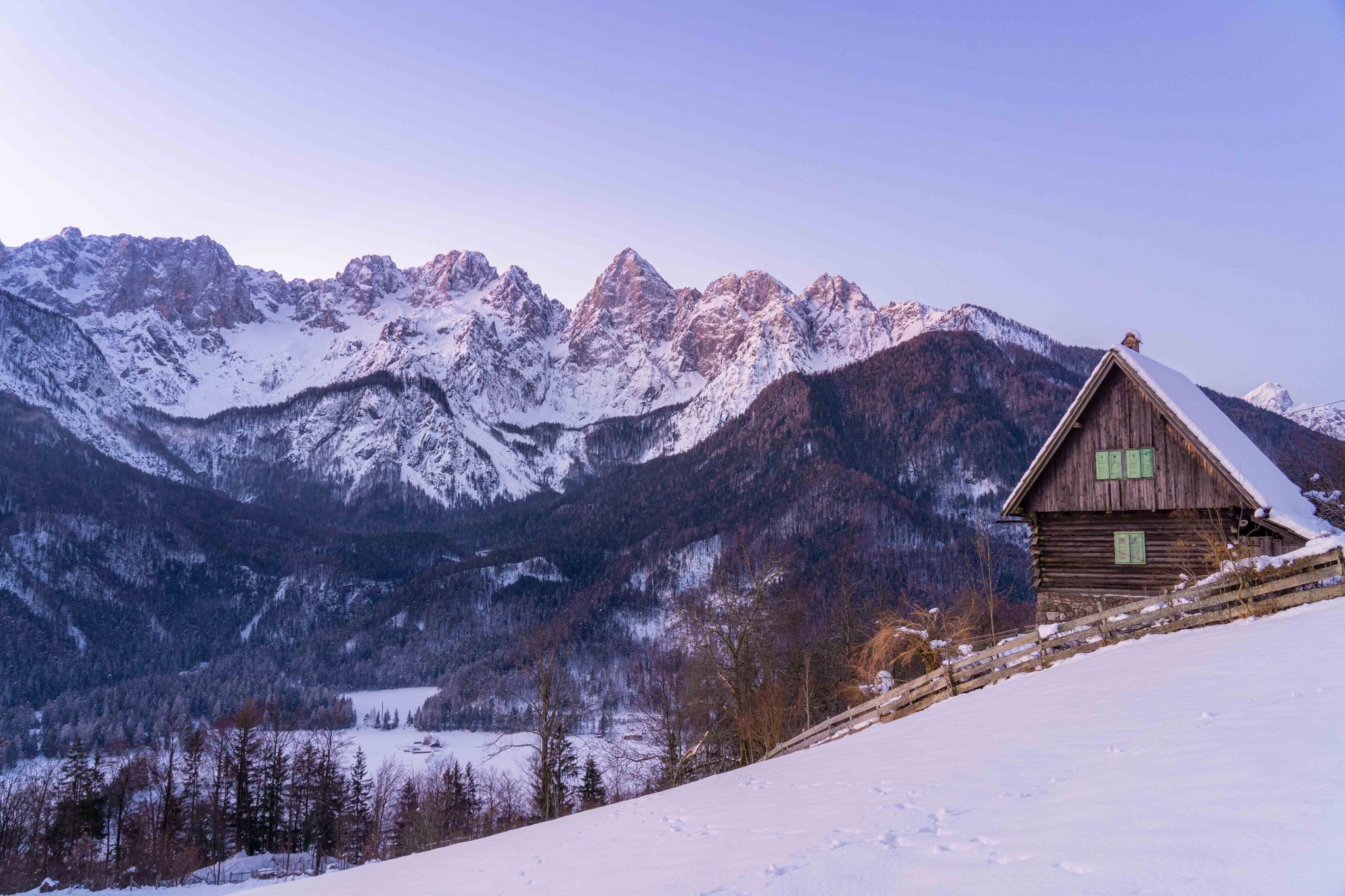 Špik mountain range from Srednji Vrh, Slovenia