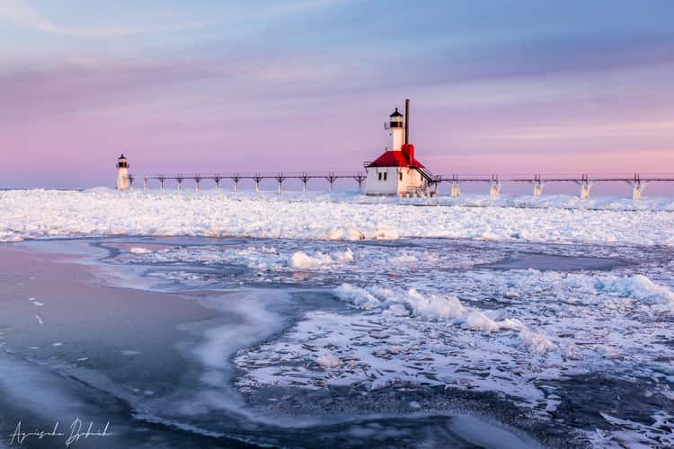 St Joseph North Pier Lighthouse, Michigan