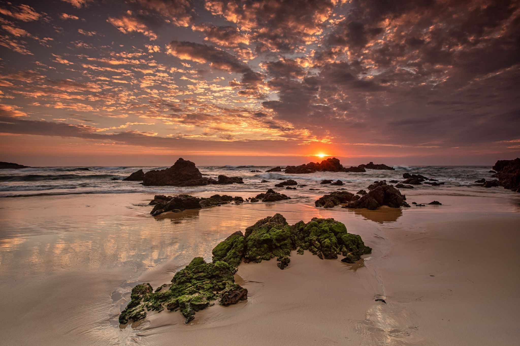 Sun is rising Mystery Bay South Coast NSW, Australia