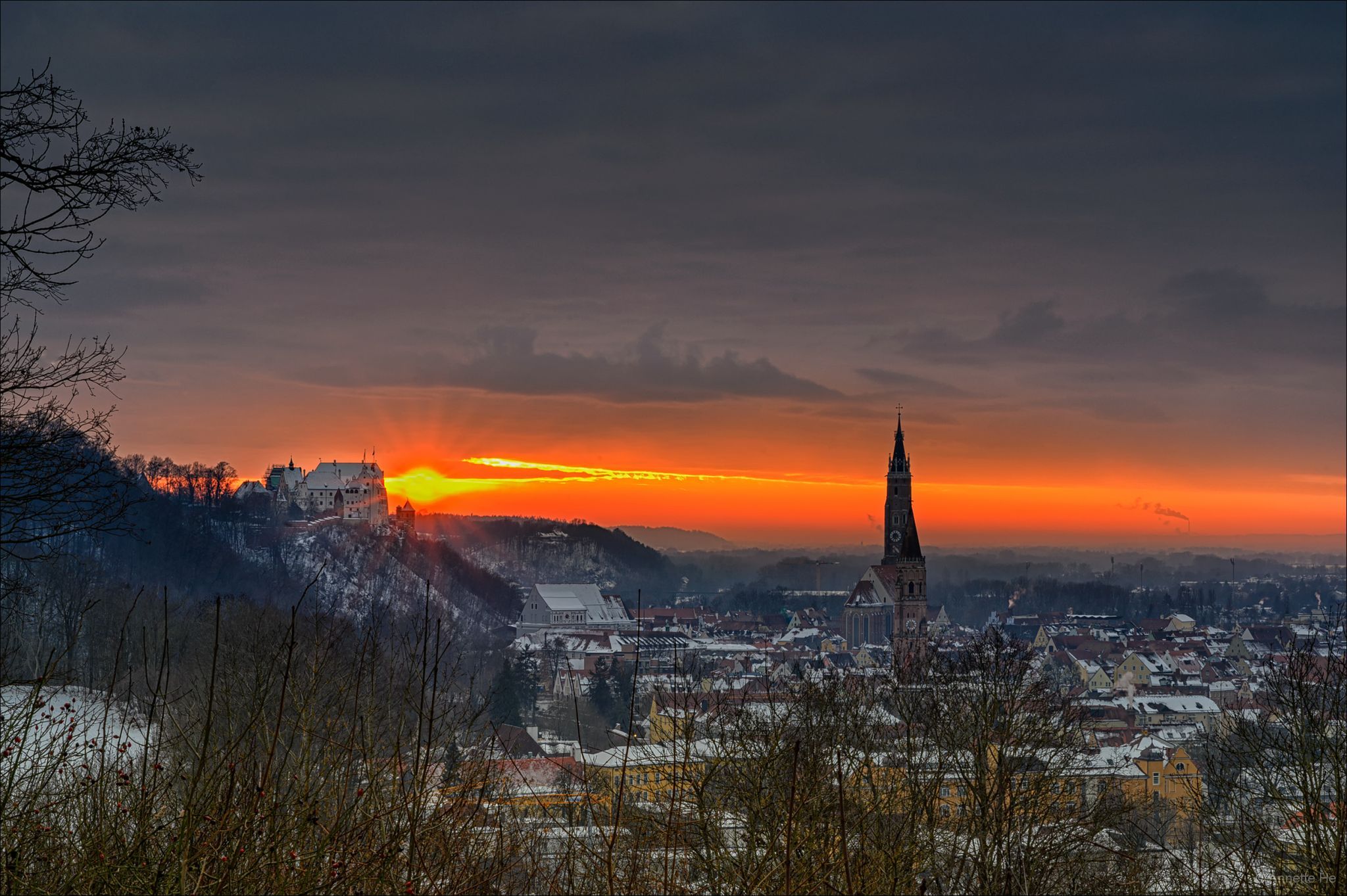 Sunset at Landshut, Germany