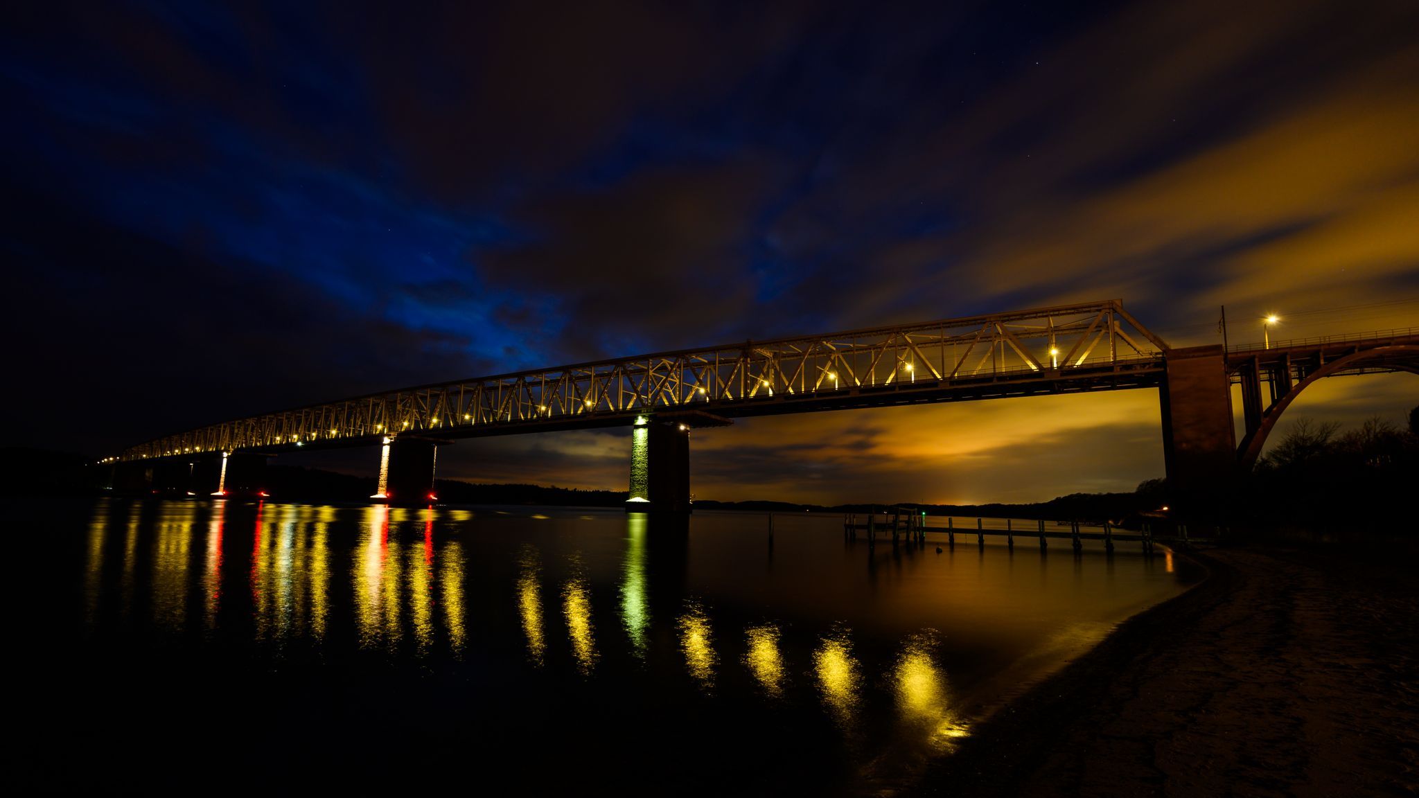 The old bridge of Lillebælt, Denmark