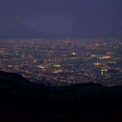 View of Osaka Bay and Kobe City from Mt. Rokko, Japan