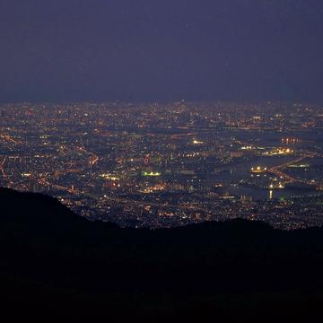 View of Osaka Bay and Kobe City from Mt. Rokko, Japan