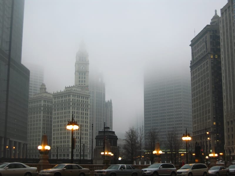 Wabash Avenue Bridge and Trump Tower, USA