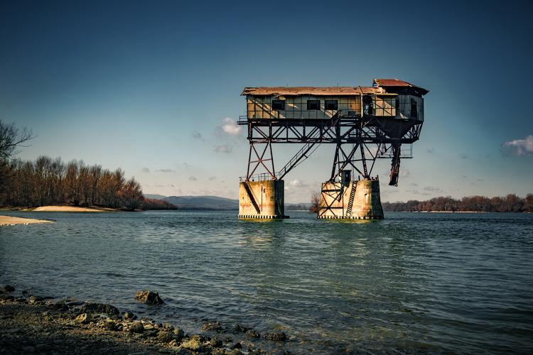 Abandoned coal loader tower