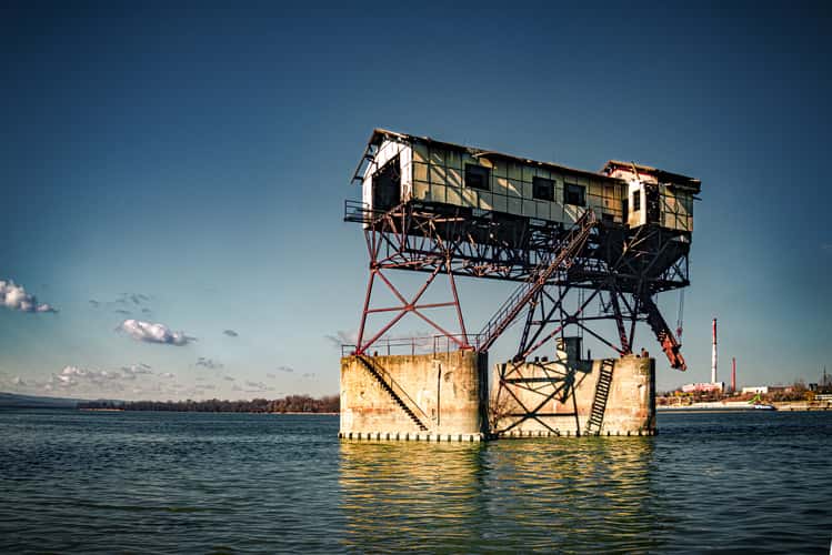 Abandoned coal loader tower
