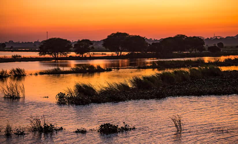 Abend am Lake Taungthaman