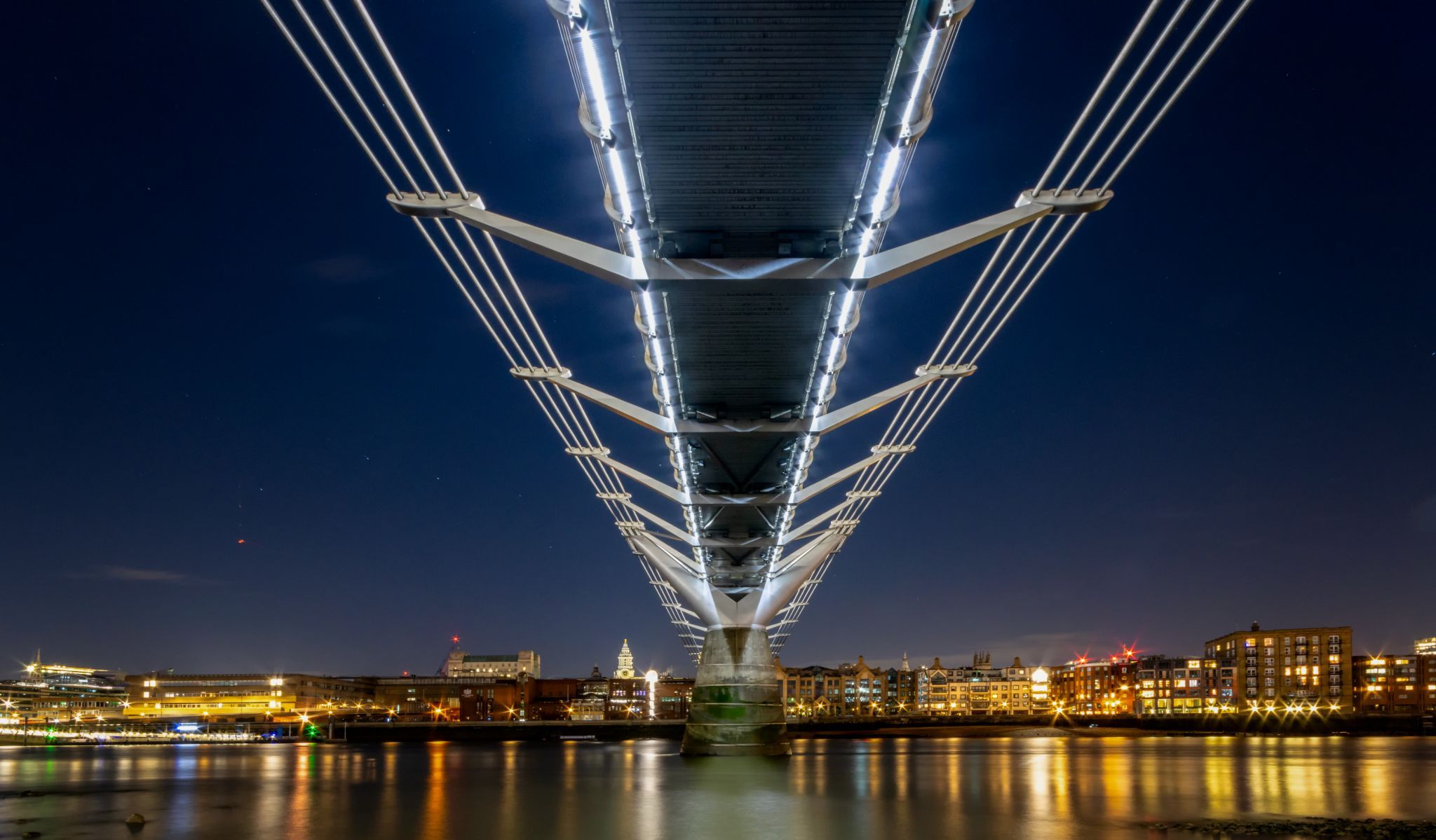 Beneath Millennium Bridge, London, United Kingdom