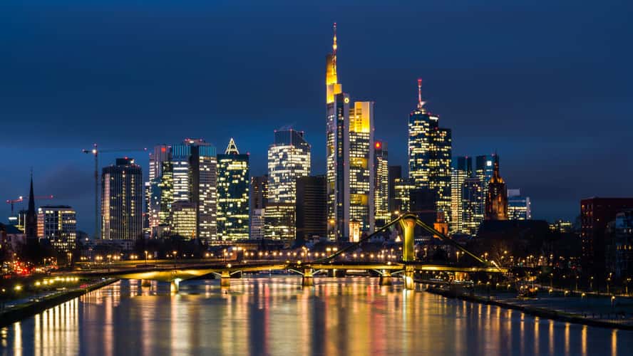 View from “Deutschherrenbridge“, Frankfurt am Main