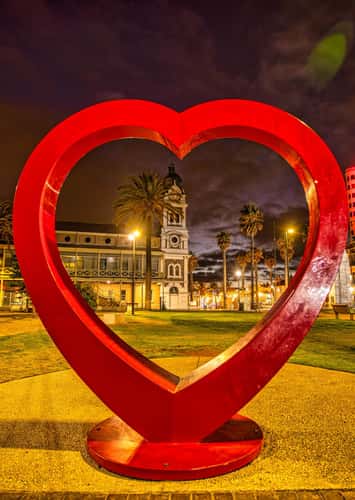Heart Blue Hour Glenelg, Adelaide, South Australia