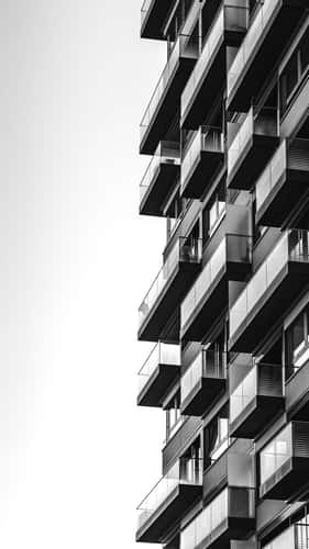 Kranhäuser from below, Cologne